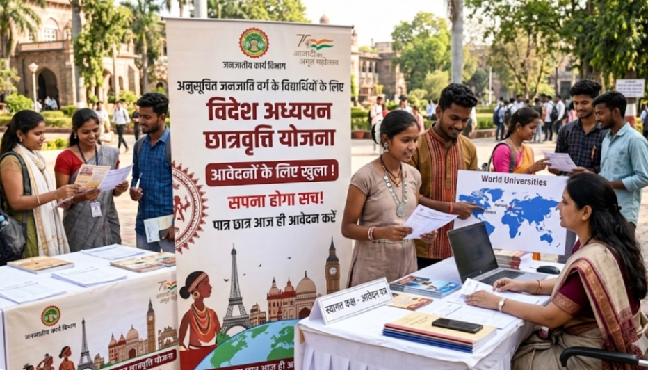 अनुसूचित जनजाति वर्ग के विद्यार्थियों के लिए विदेश अध्ययन छात्रवृत्ति योजना के तहत आवेदन आमंत्रित